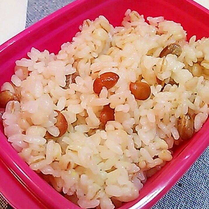 節分豆で♪塩味豆ごはん